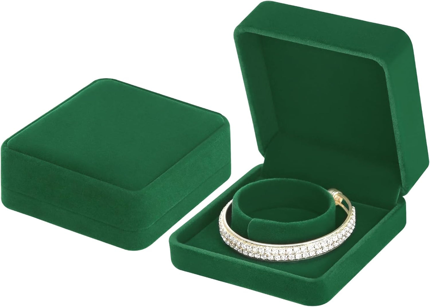 2 Pieces Boxes for Jewelry Gift, Organizer Holder for Wedding, Engagement, Proposal, Birthday and Anniversary
