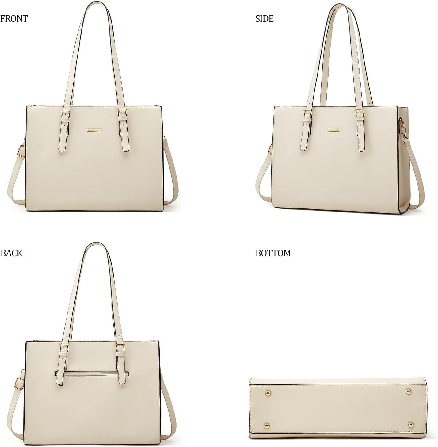 4Pcs Women Fashion Synthetic Leather Handbags Tote Bag Shoulder Bag Top Handle Satchel Purse Set