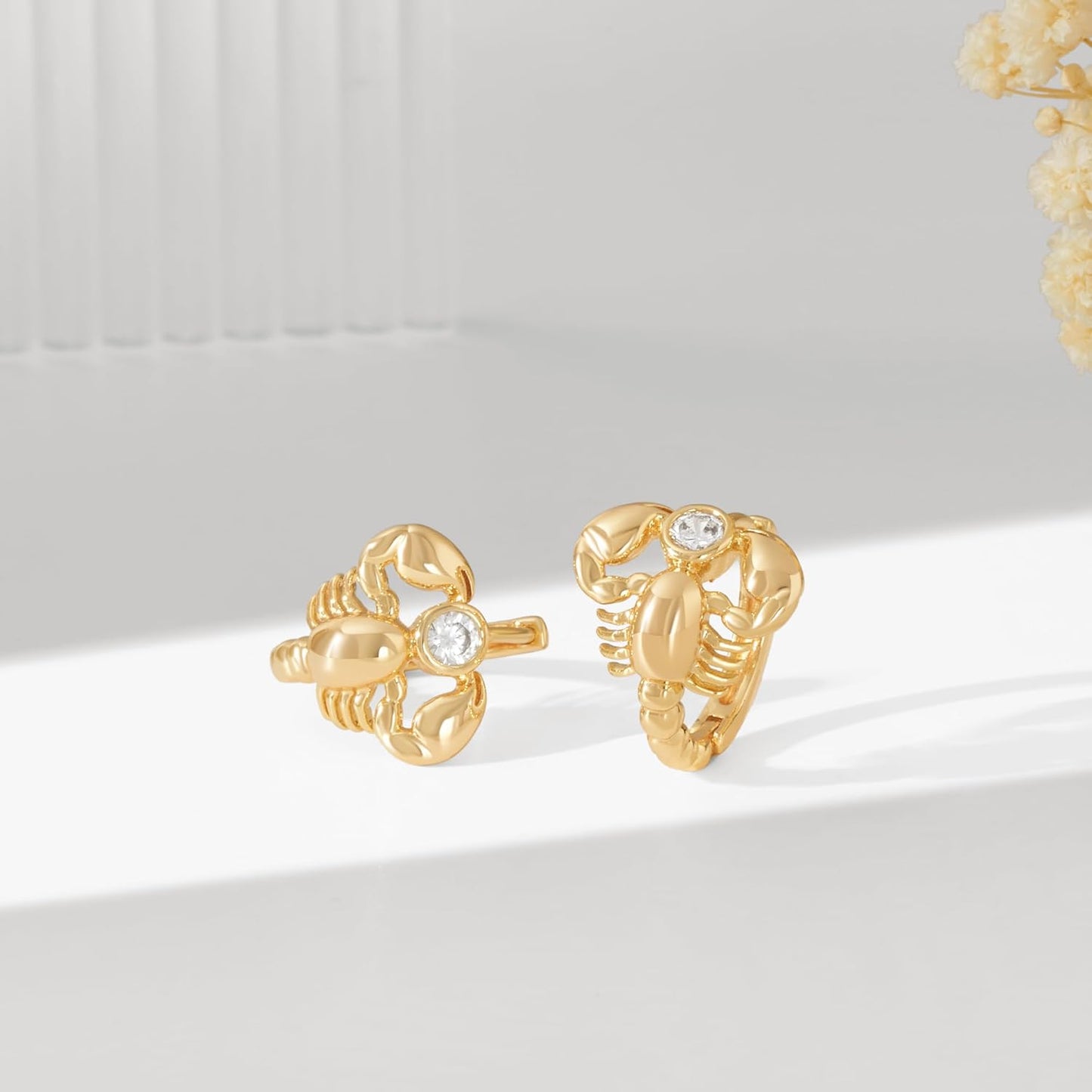 Cubic Zirconia Huggie Earrings 14k Gold Plated Tiny Earrings Small Huggie Hoop Earrings Simple Lightweight Hoops Gift for Women