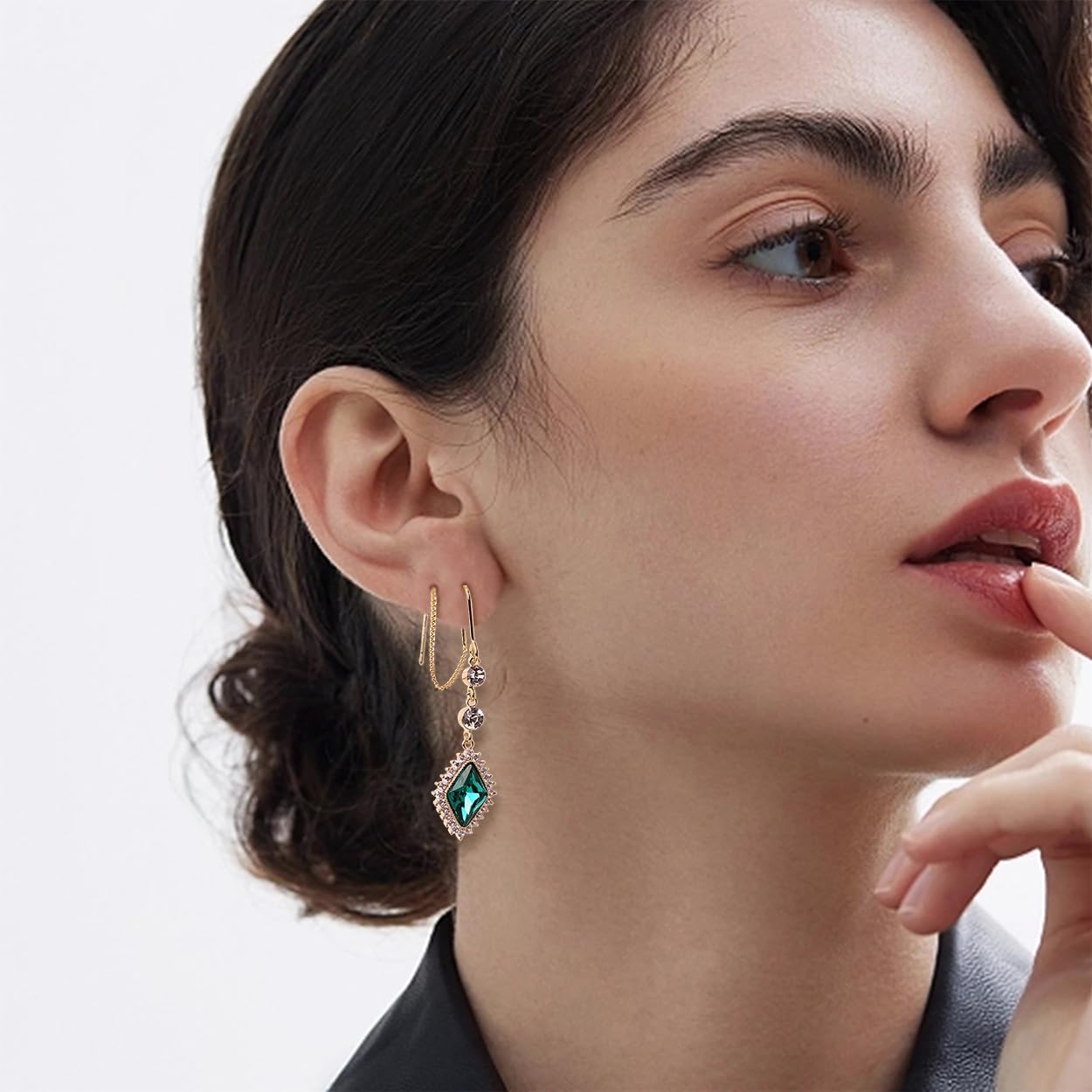 Sonateomber Gold Long Chain Threader Earrings for Women - Fashion Statement Drop Dangle Thread Earrings Jewelry Gift