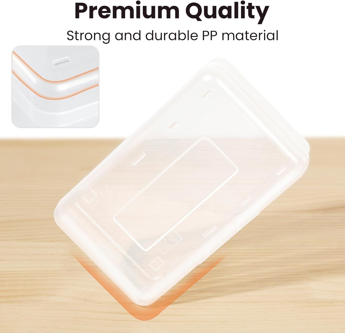 OMOMMD Plastic Pencil Case Box 6 Pack, Large Crayon Maker Pen Organizer, Plastic Containers with Snap Lids, Stackable Craft Storage Boxes Bulk, School Supplies Art Box for Bead, Clear