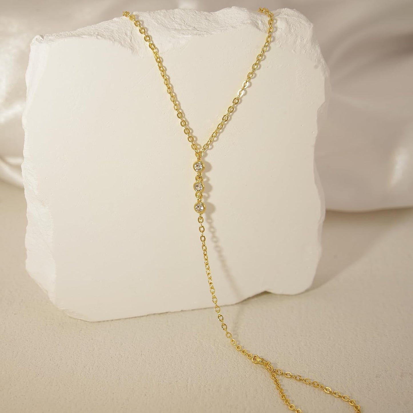 Bracelets for Women 14K Gold Silver Plated Ring Bracelet Hand Chain Dainty Evil Eye Heart Clover Daisy Cubic Zirconia