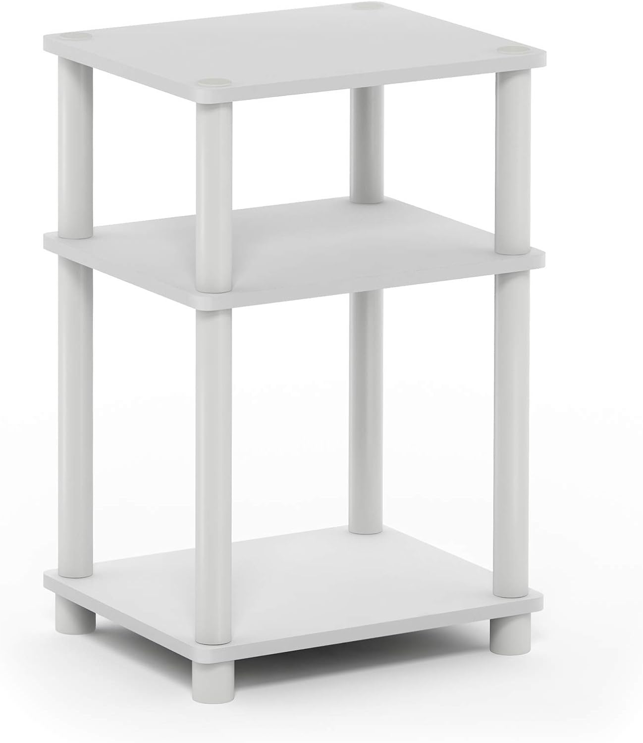 3-Tier End Table, Open Shelves Night Stand, Bedside Table, Toolless Assembly