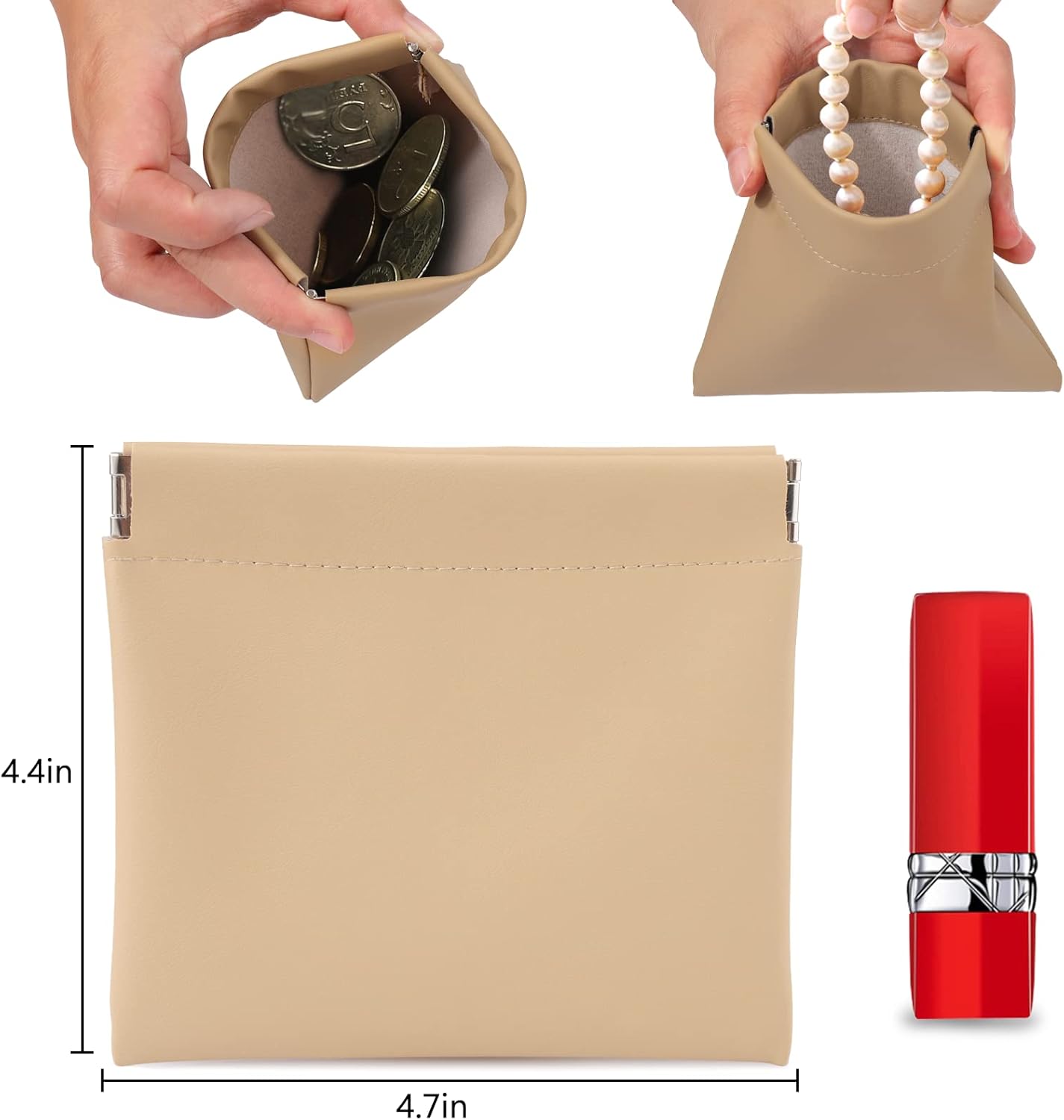 4 count Small Makeup Bag for Purse, Mini Portable Cosmetic Bags for Women,  Accessories Organizer