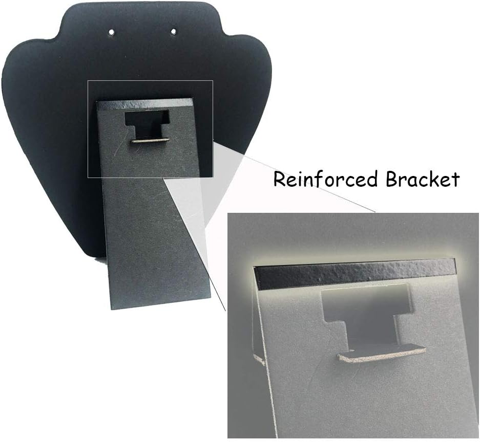 6 Pieces Black Necklace Display, Jewelry Display for Selling and Shows, Necklace Easel Stand, Collapsible Jewelry Bust Stand