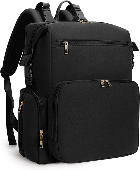 Large Newborn BB Maternity Bags Travel Tote with Insulated Pockets (Black)