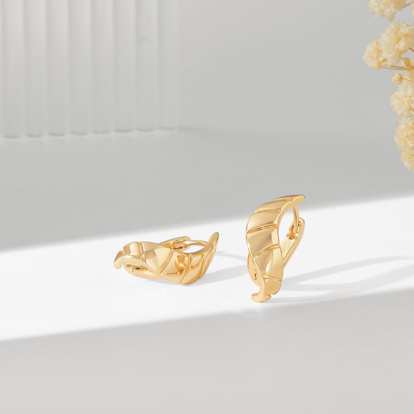 Cubic Zirconia Huggie Earrings 14k Gold Plated Tiny Earrings Small Huggie Hoop Earrings Simple Lightweight Hoops Gift for Women