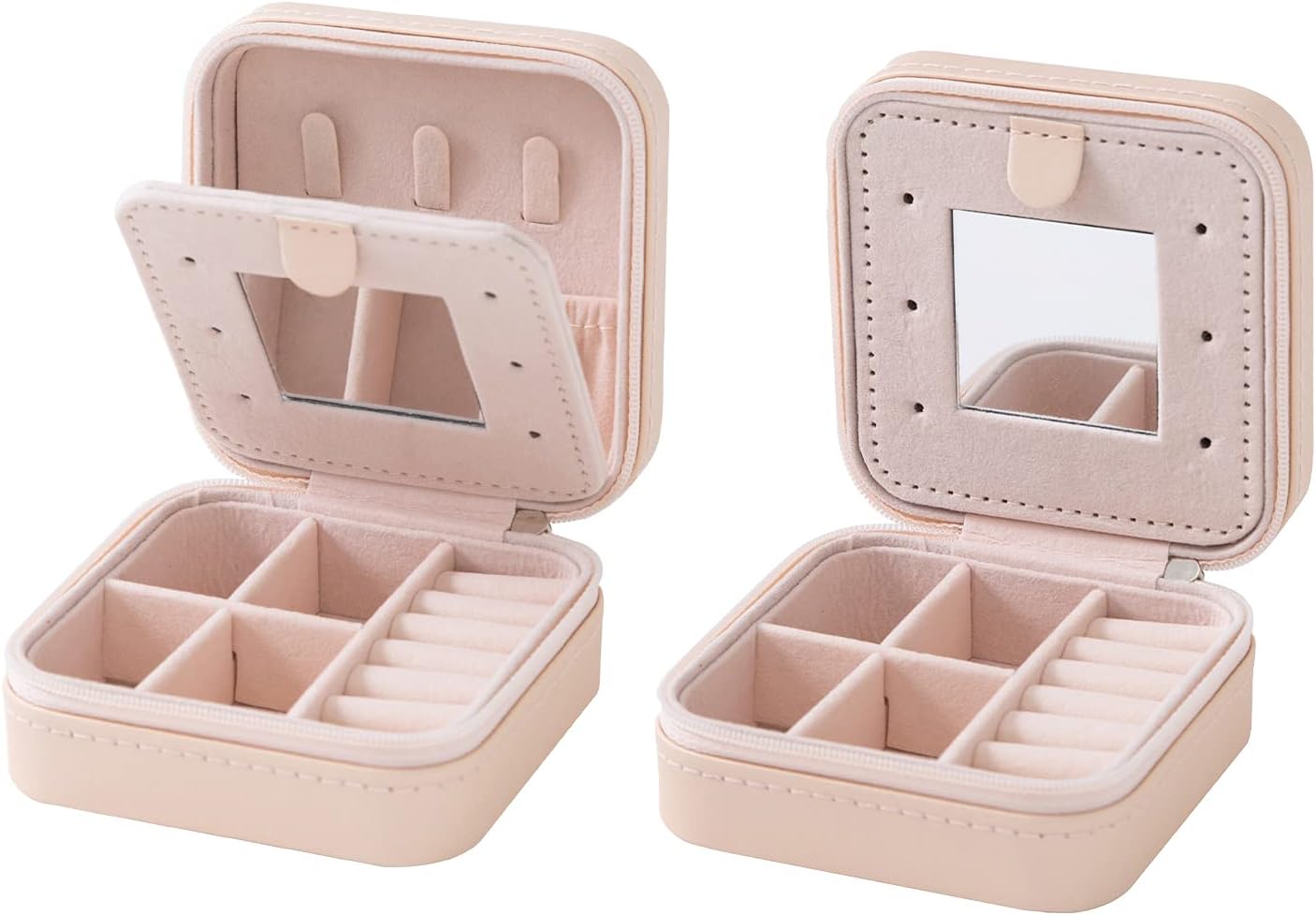 Travel jewelry box Travel Jewelry Organizer Small box Gift for Girls Women with Mirror