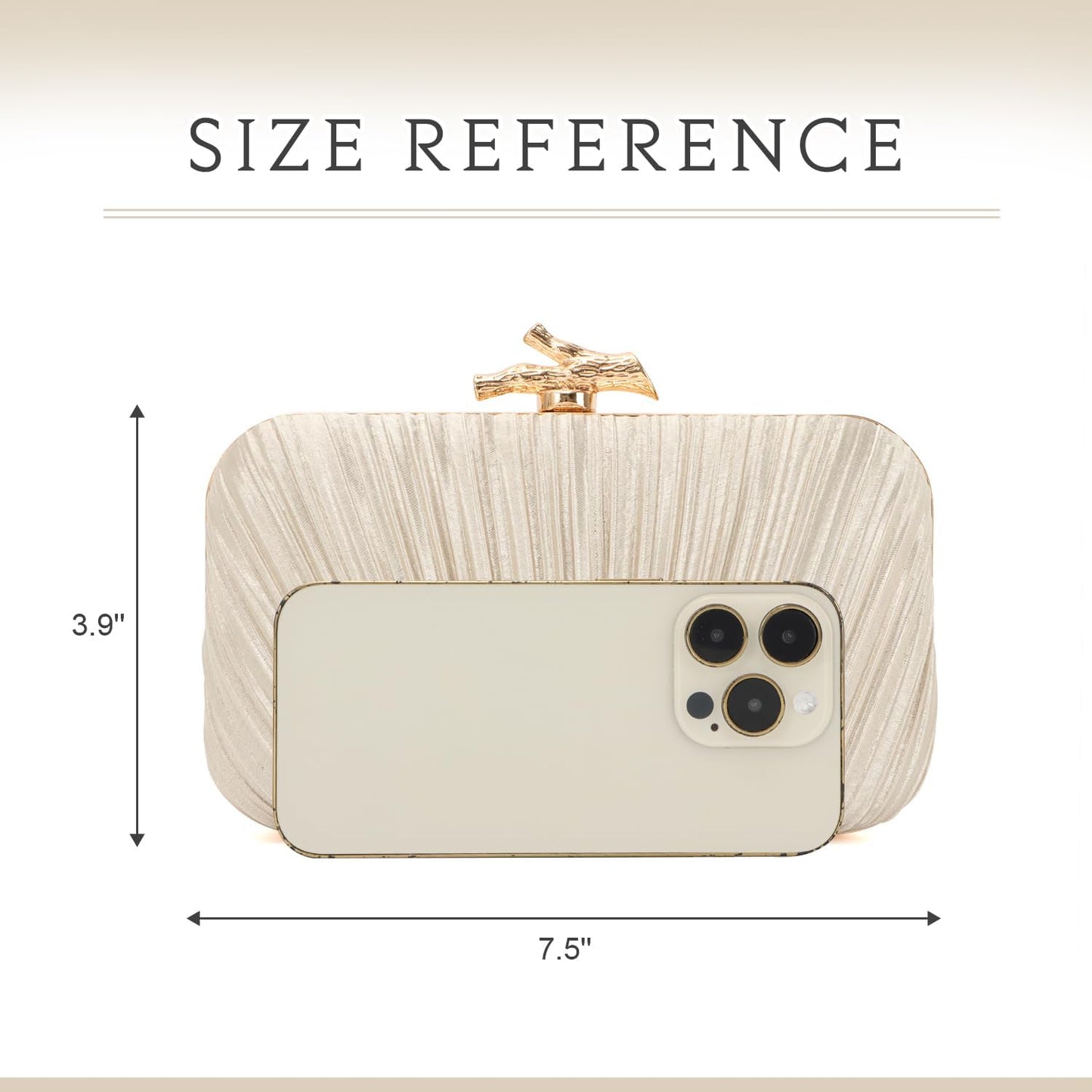 Clutch Purses for Women Evening Bag Pleated Clutch Bag with Chain for Wedding Party