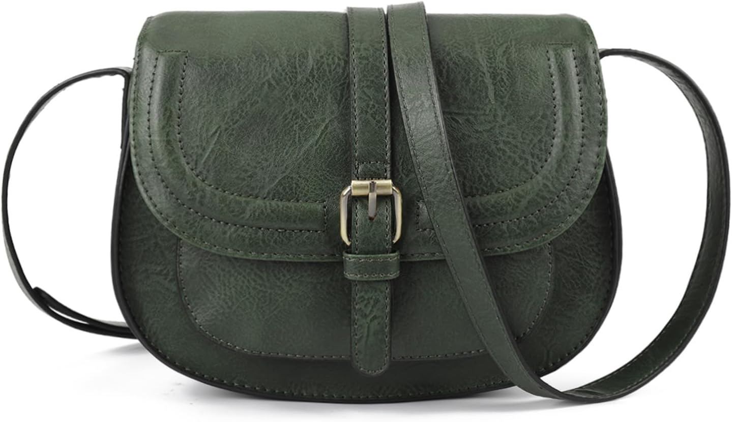 Crossbody Bags for Women,Small Saddle Purse and Boho Cross Body Handbags,Vegan Leather