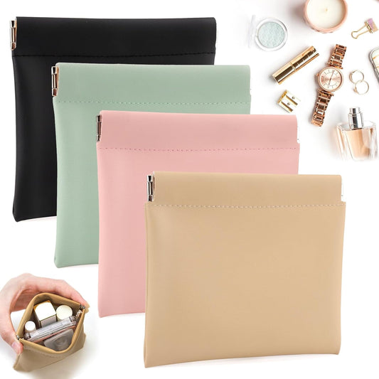 4 count Small Makeup Bag for Purse, Mini Portable Cosmetic Bags for Women,  Accessories Organizer