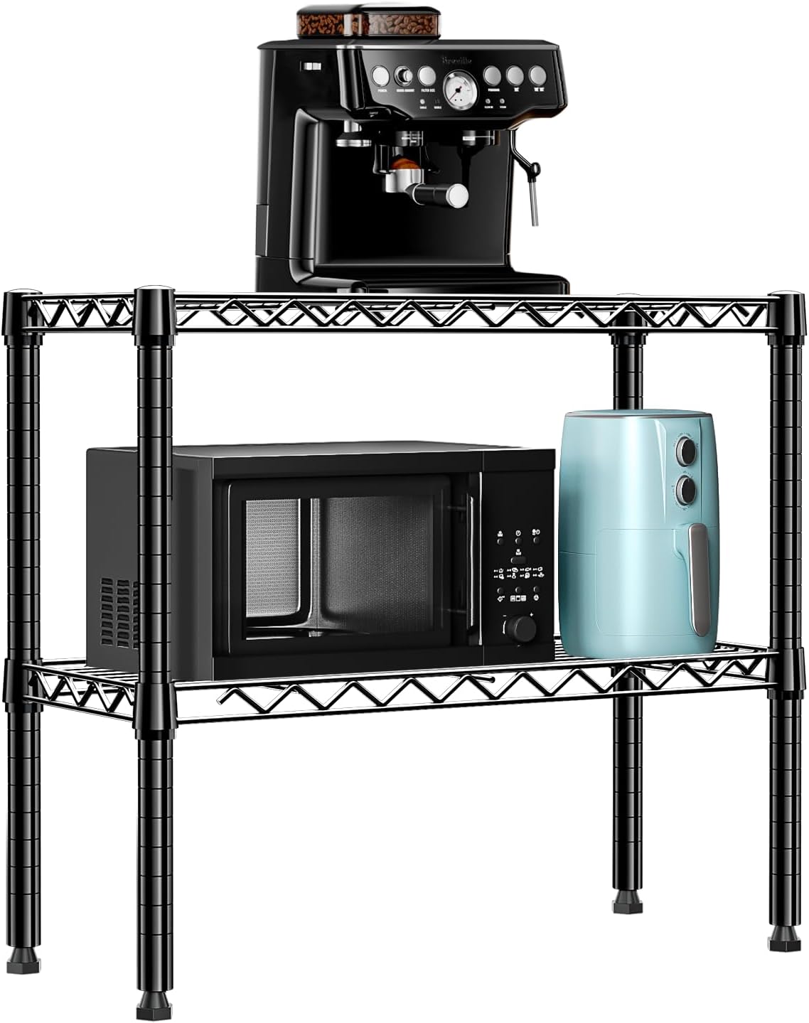 220 lbs 2 Tier Storage Rack Metal Wire Shelving Unit, Storage Standing Household Shelf Organizer