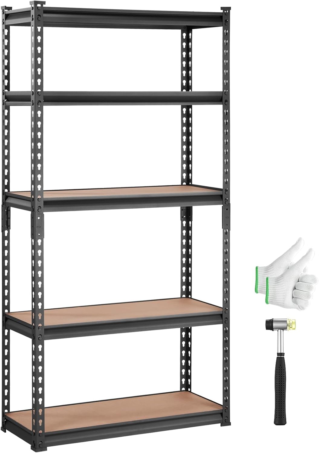 Storage Shelving Unit, 5-Tier Adjustable,  Heavy Duty Garage Shelves Metal Organizer Utility Rack