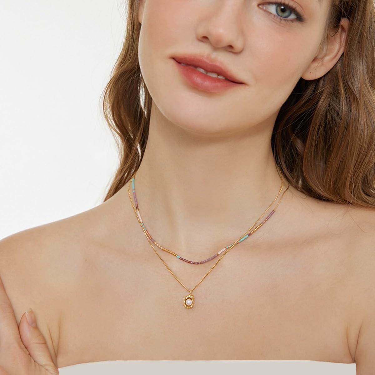 14K Gold Freshwater Pearl Necklace - 6mm Cultured Pearl Pendant