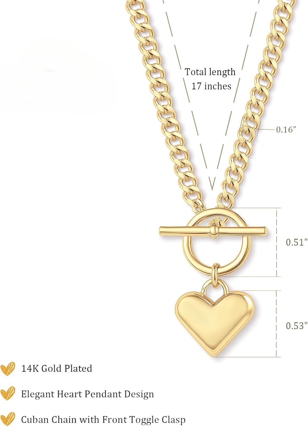 Trendy Heart Choker Necklace For Women/Girlfriend - Gold/Silver Plated Love Pendant, Hypoallergenic Valentine's Day Jewelry Gift