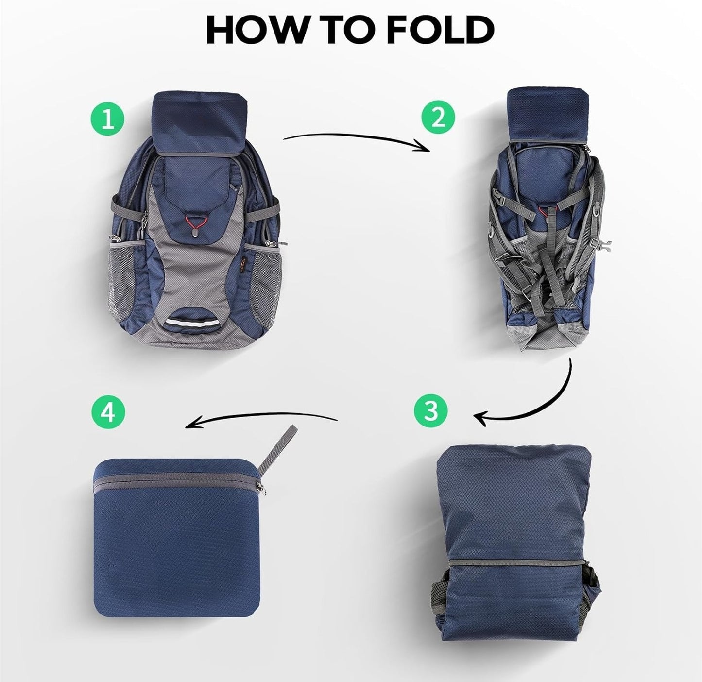 Lightweight Packable Hiking Backpack: 30L Foldable Travel Daypack Ultralight Camping Day Pack for Woman Man