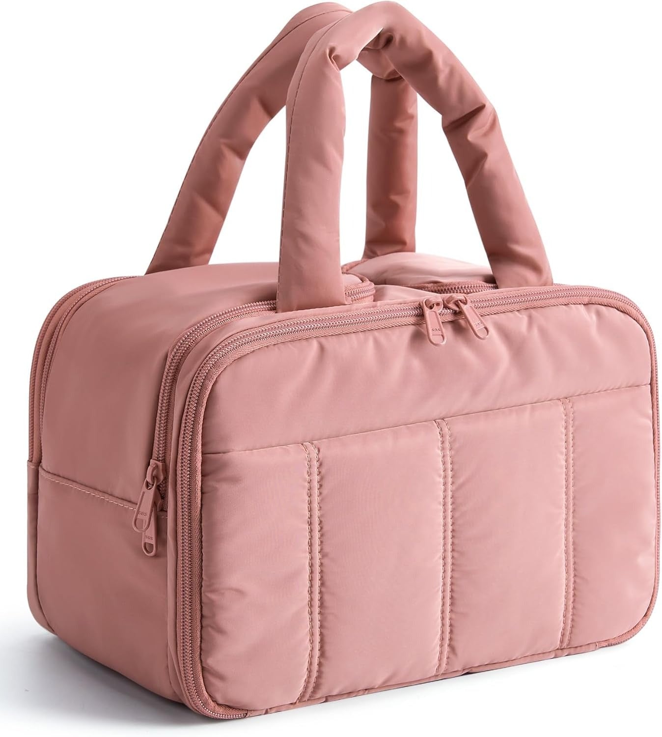 Travel Toiletry Bag, Puffy Large Toiletry Bag for Women, Lightweight Cosmetic Makeup Bag Organizer with Handle