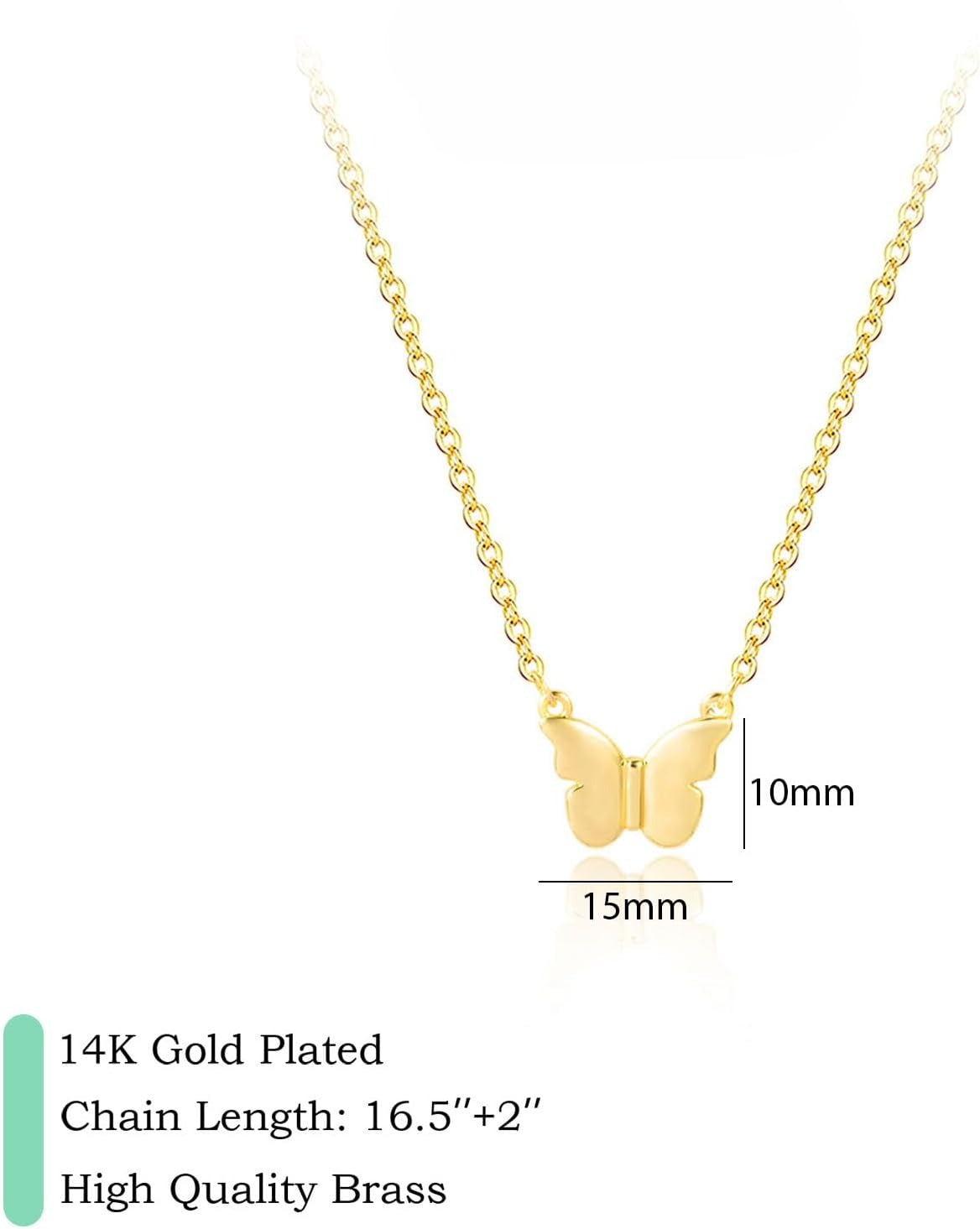 Gold Necklace for Women - 14K Gold Plated Dainty Star of David Butterfly Sun Volleyball Baseball Cowboy Boots Necklace Jewelry Everyday for Women