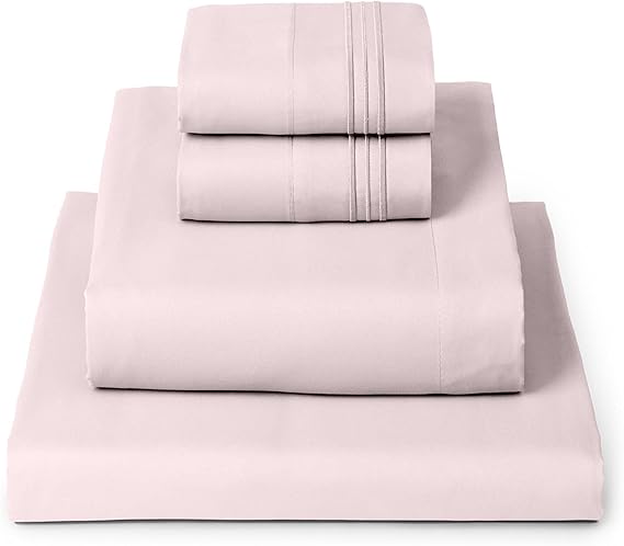 Queen Sheets Set - 4 count  Bedding - Hotel Luxury, Extra Soft, Cooling Bed Sheets