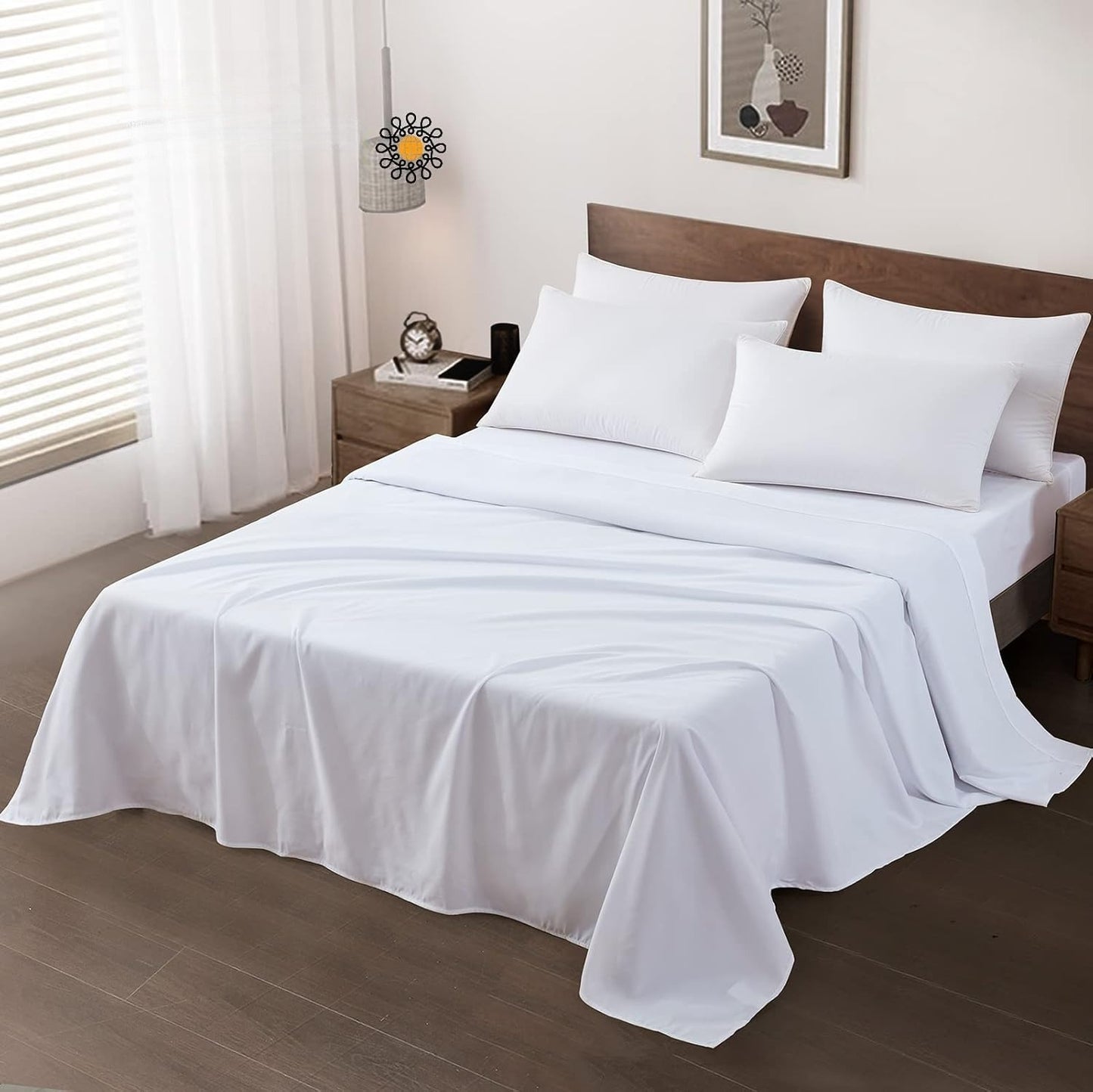 Twin Flat Sheet 6 Pack,Premium Soft & Breathable,Bulk Flat Sheets Only Twin Size