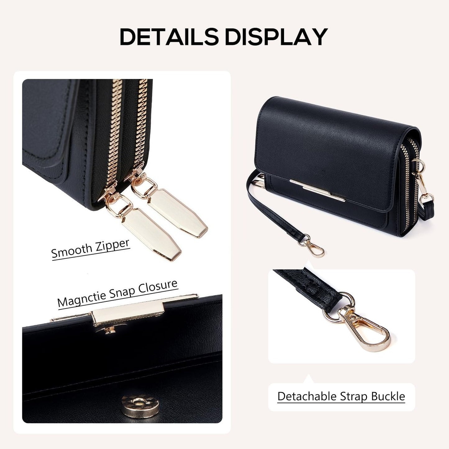 Small Crossbody Bag for Women,Women's Shoulder Handbags Wallet Purse with Credit Card Slots