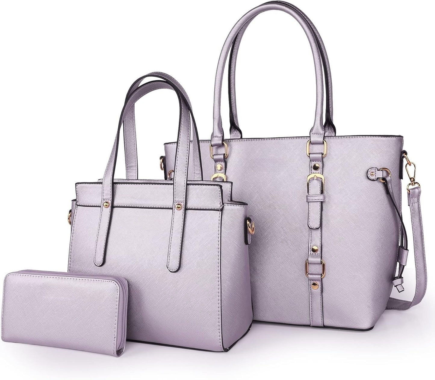 West 3PCS Purses for Women Tote Bag and Wallet Set Shoulder Satchel Handbags