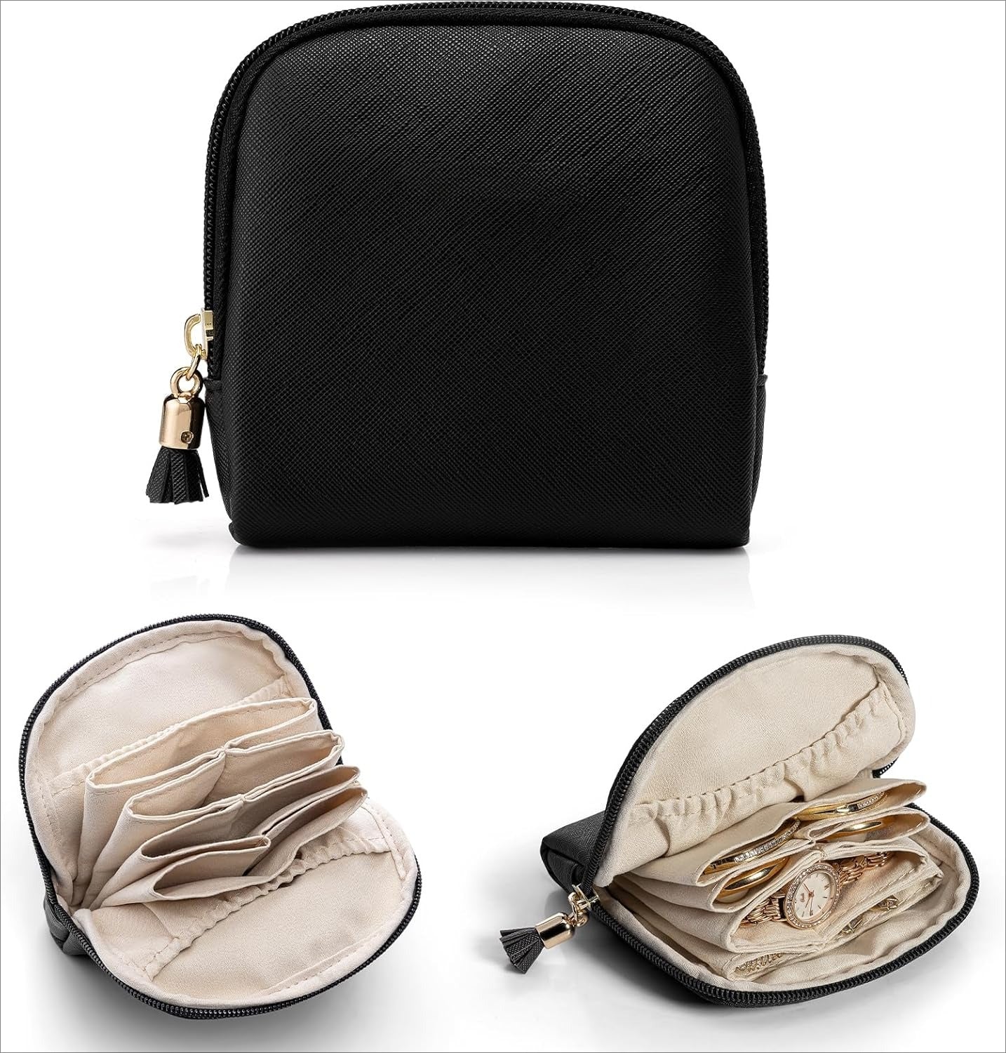 Small Travel Jewelry Case,Travel Gifts for Women,Jewelry Pouch Bags with Zipper,Jewelry Organizer Storage Bag