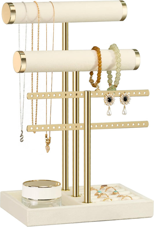 3 Tier Bracelet Holder Display - Detachable T Bar Bracelet Holder, Jewelry Holder Organizer