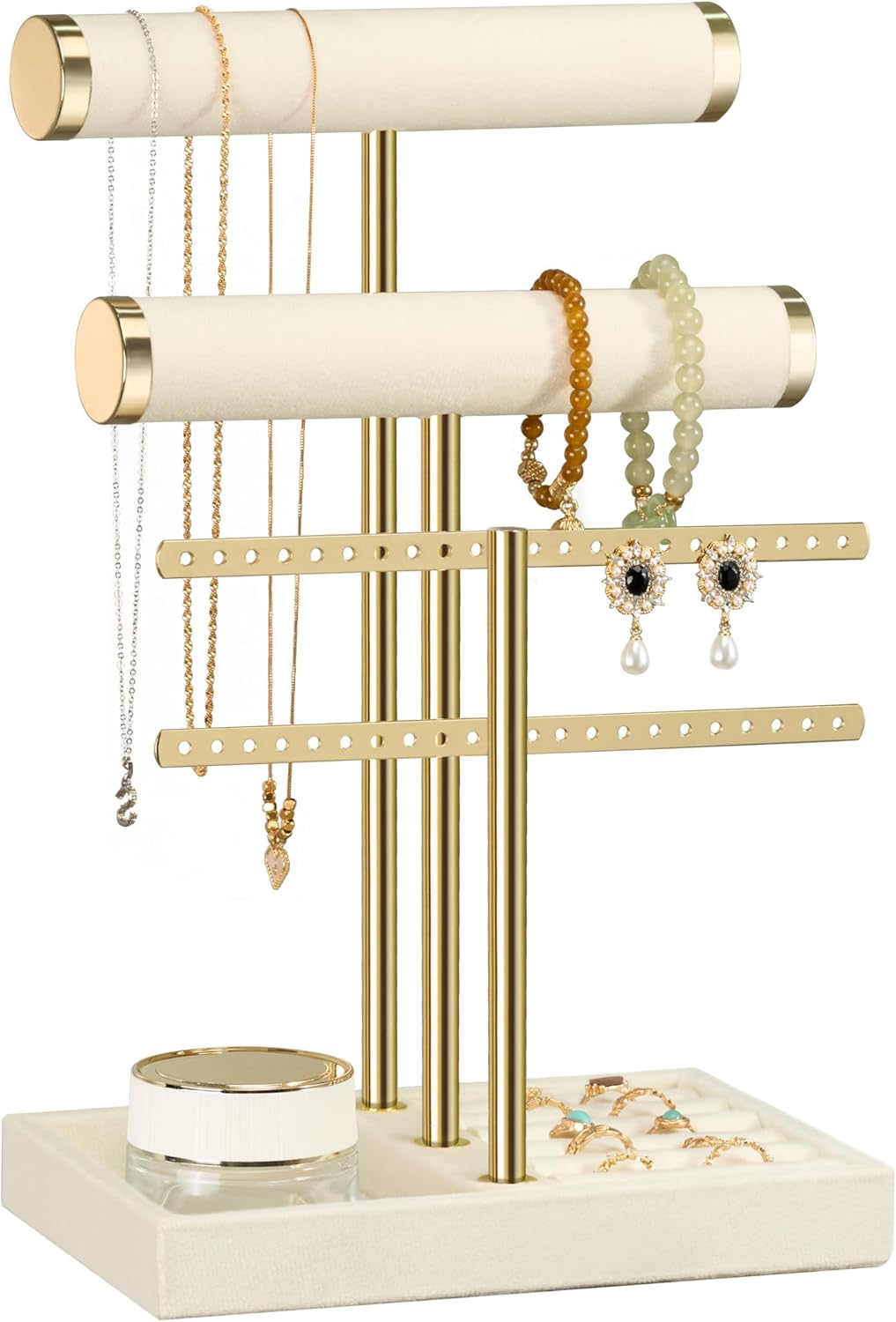 3 Tier Bracelet Holder Display - Detachable T Bar Bracelet Holder, Jewelry Holder Organizer