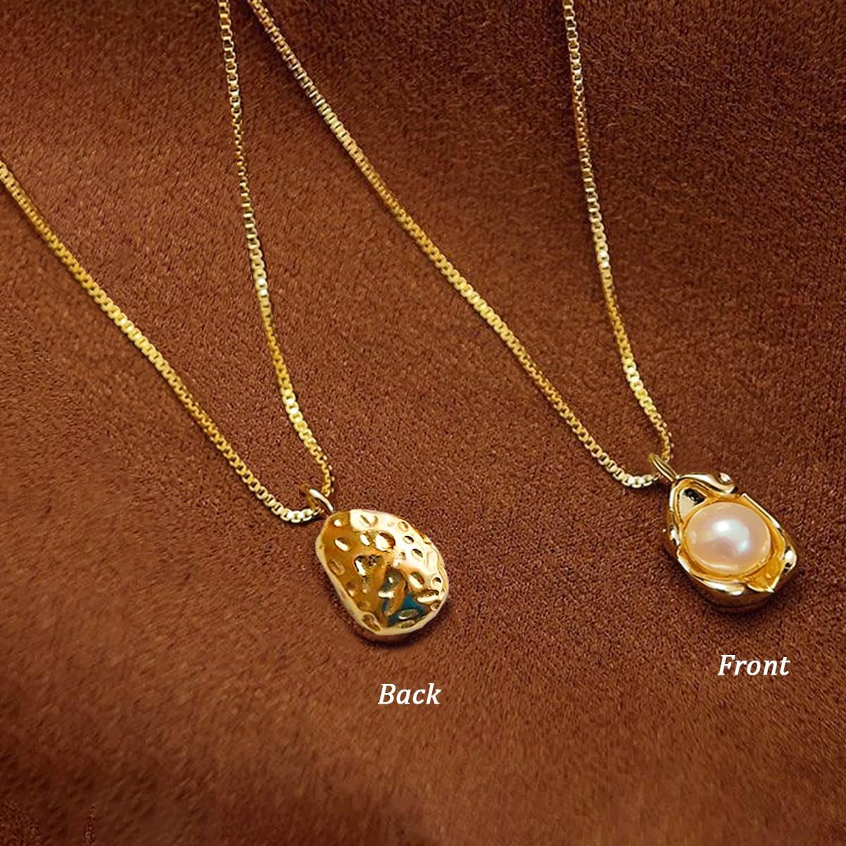 14K Gold Freshwater Pearl Necklace - 6mm Cultured Pearl Pendant