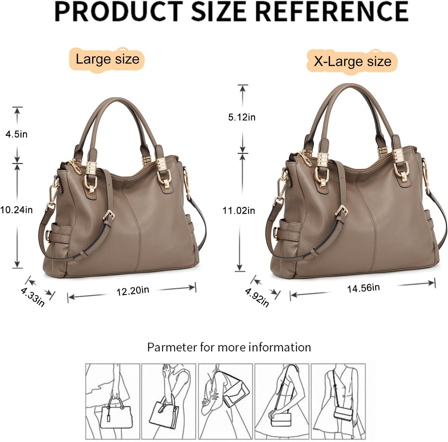 Soft Women Genuine Leather Purses and Handbags Satchel Tote Shoulder Bag