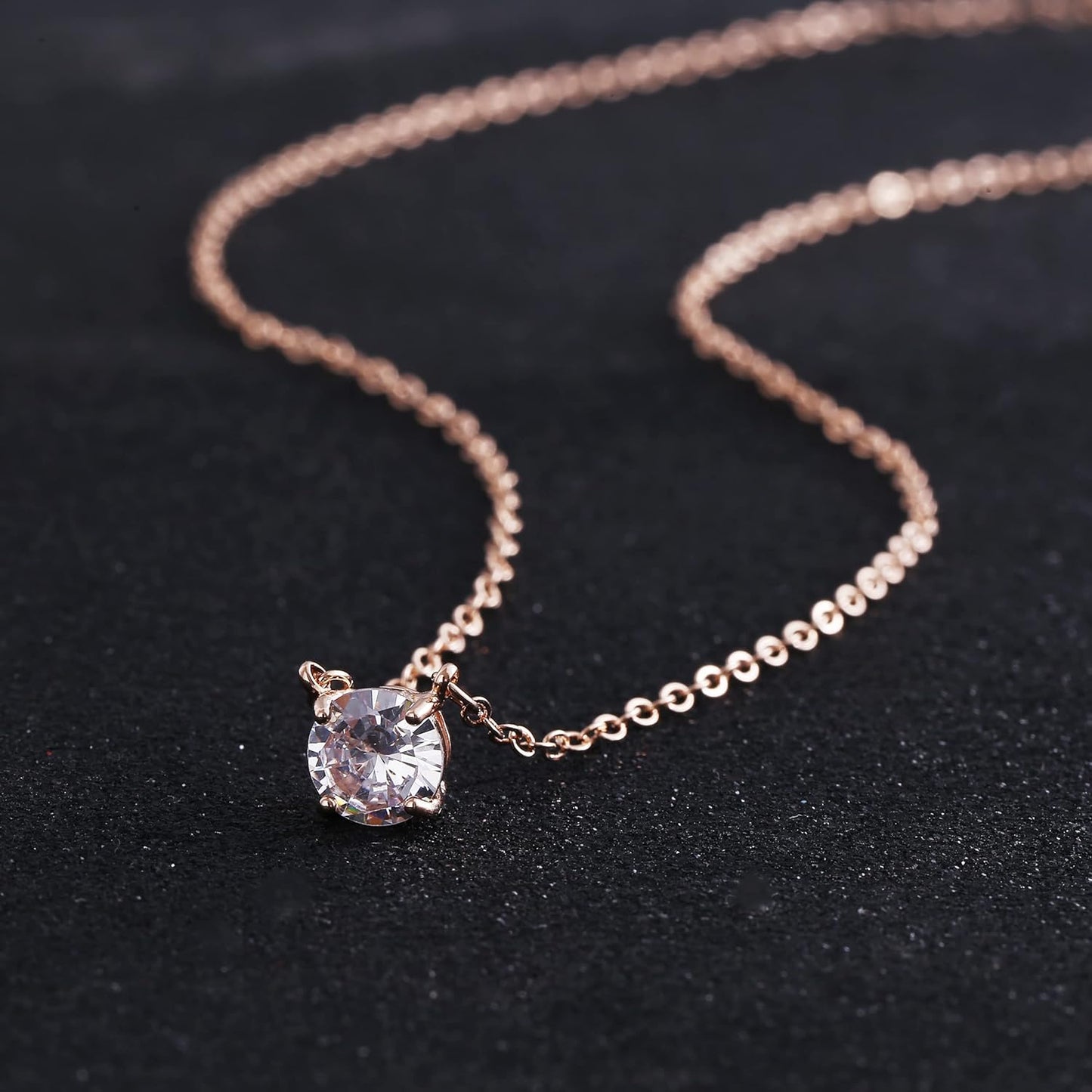 14K Gold Filled Heart Choker, Dainty Solitaire CZ Pendant Necklace, Adjustable Minimalist Jewelry for Her