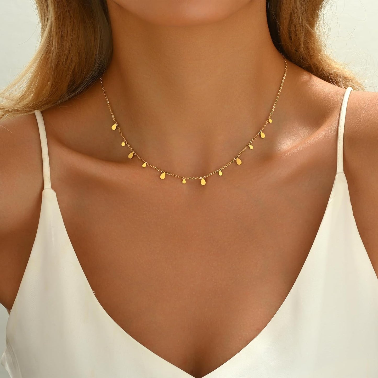 Colorful Beaded Necklace - Freshwater Pearl & Evil Eye Pendant, Stainless Steel 18K Gold Plated Y2K Trendy Jewelry for Women & Teen Girls