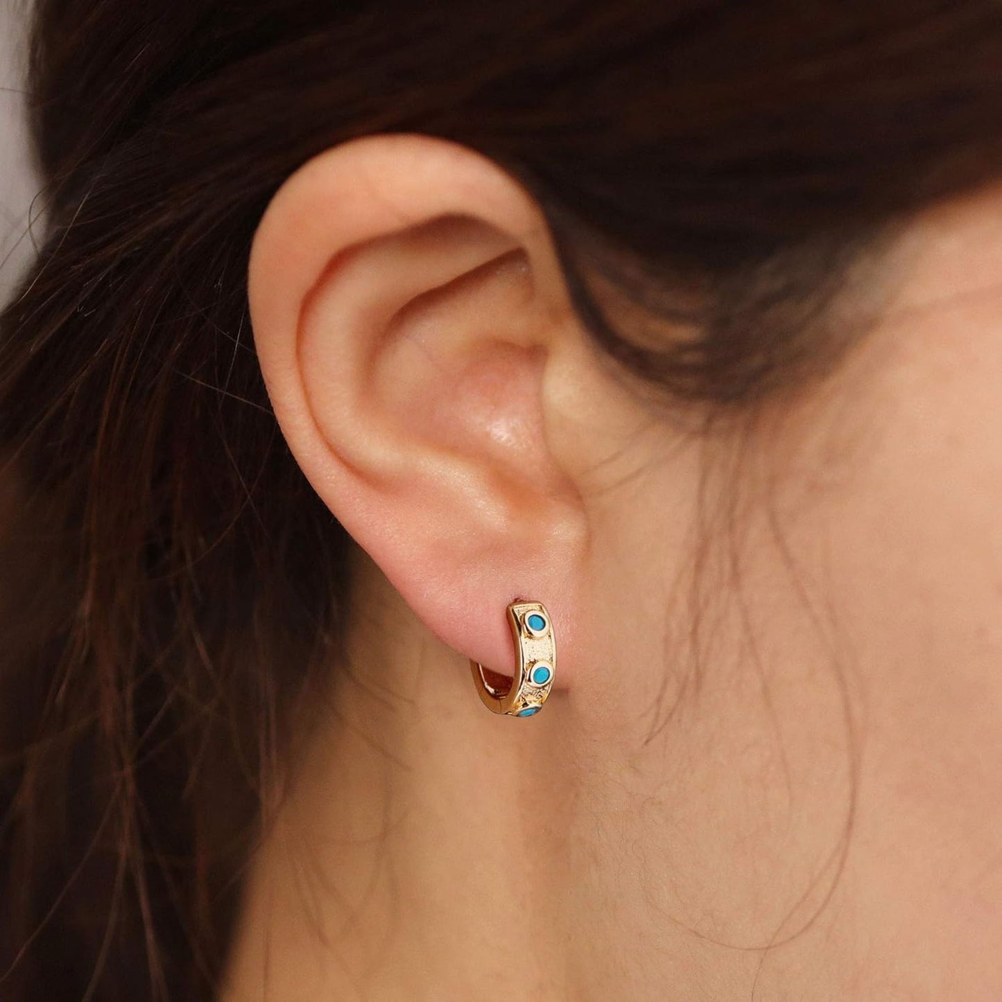 Cubic Zirconia Huggie Earrings 14k Gold Plated Tiny Earrings Small Huggie Hoop Earrings Simple Lightweight Hoops Gift for Women