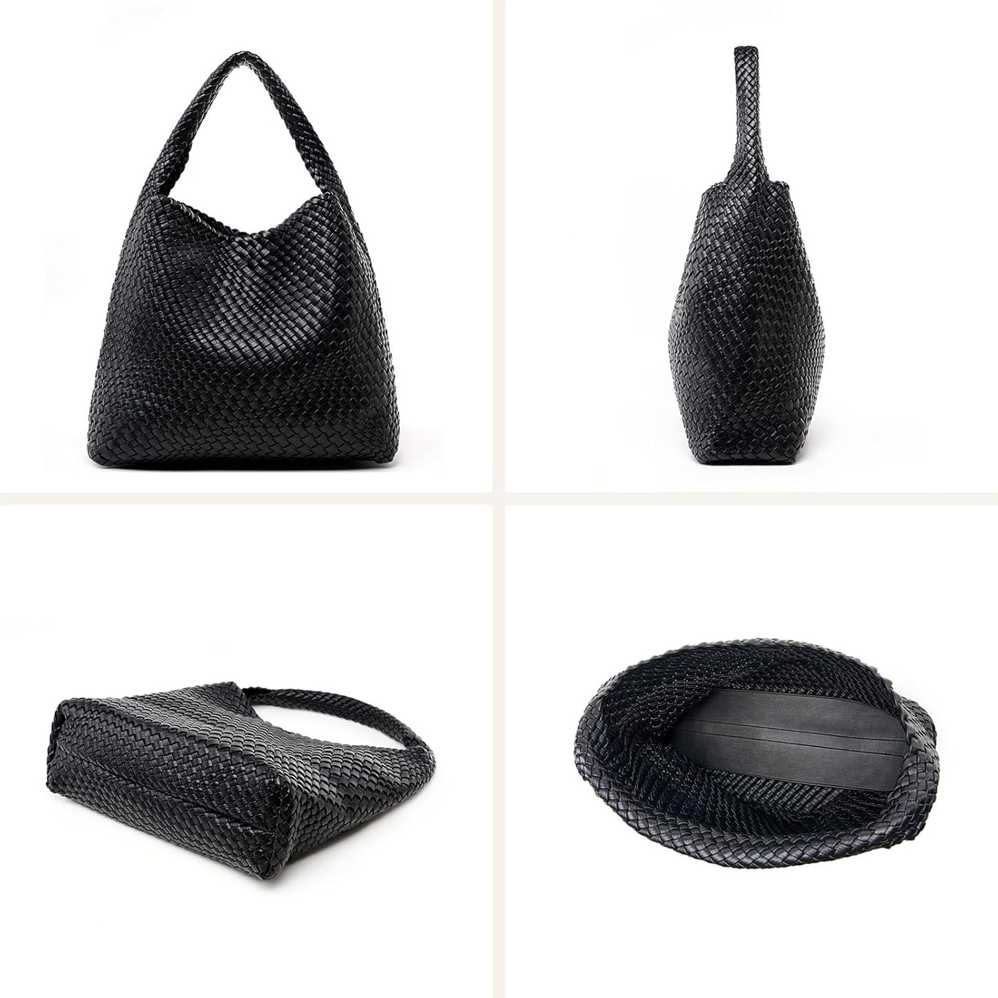 Large Woven Tote Bag for Women Weave Purse Woven Leather Handbag