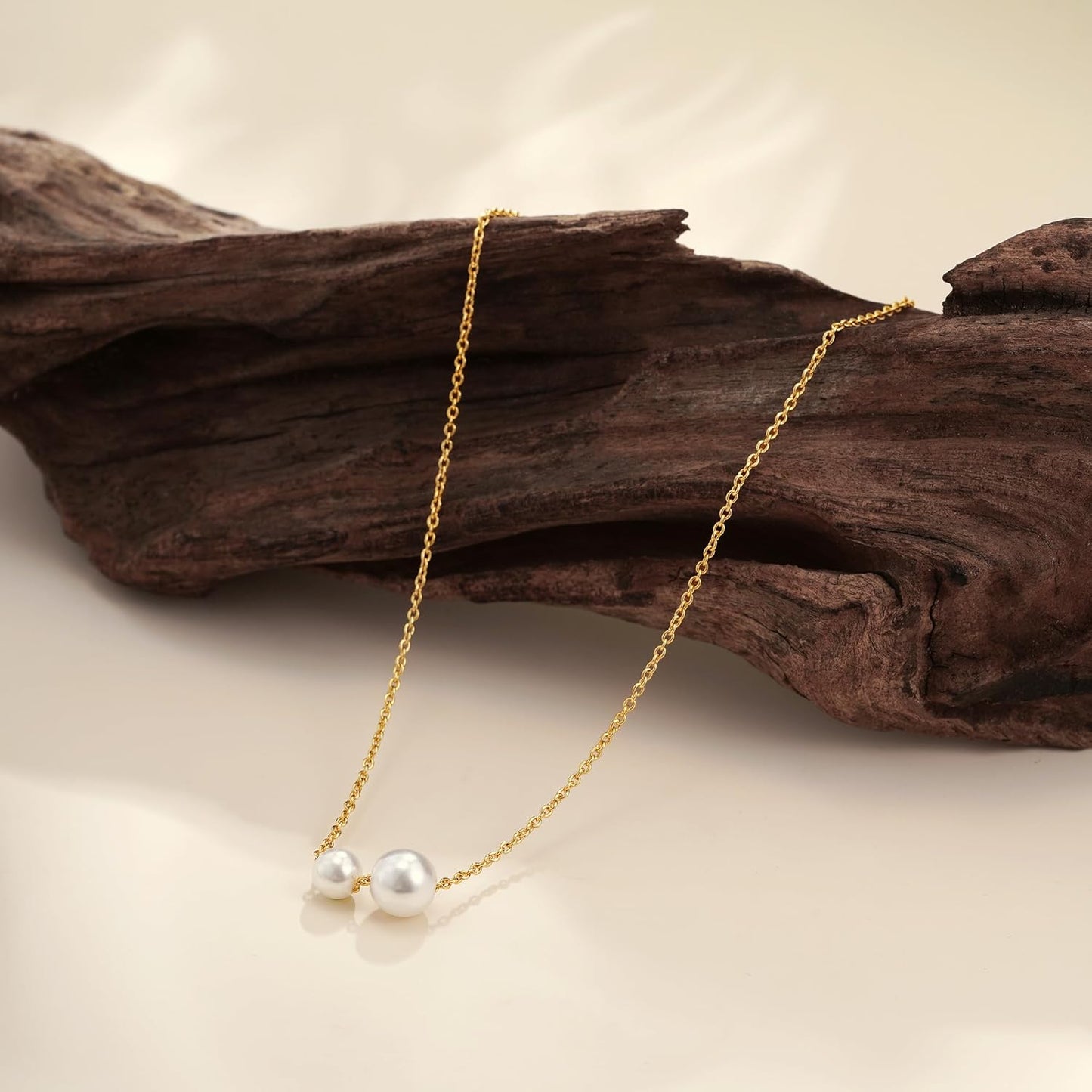 "14K Gold Plated Pearl Necklace For Women, Dainty Single Pearl Drop Pendant, Trendy Gold Jewelry Best Friend Birthday Gift"