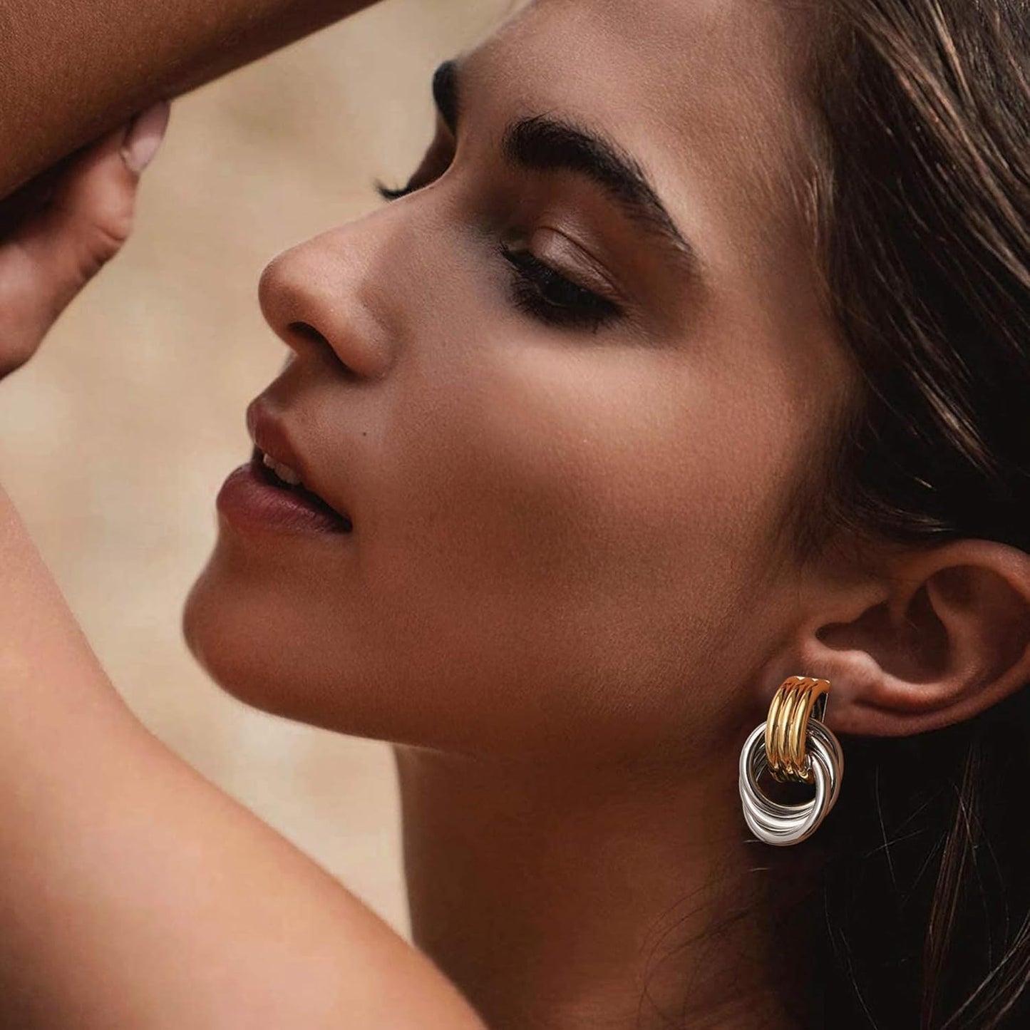 Trendy Gold Plated Knot Earrings for Women Chunky Statement Drop Dangle Earrings Lightweight Fashion Accessories Gold Jewelry