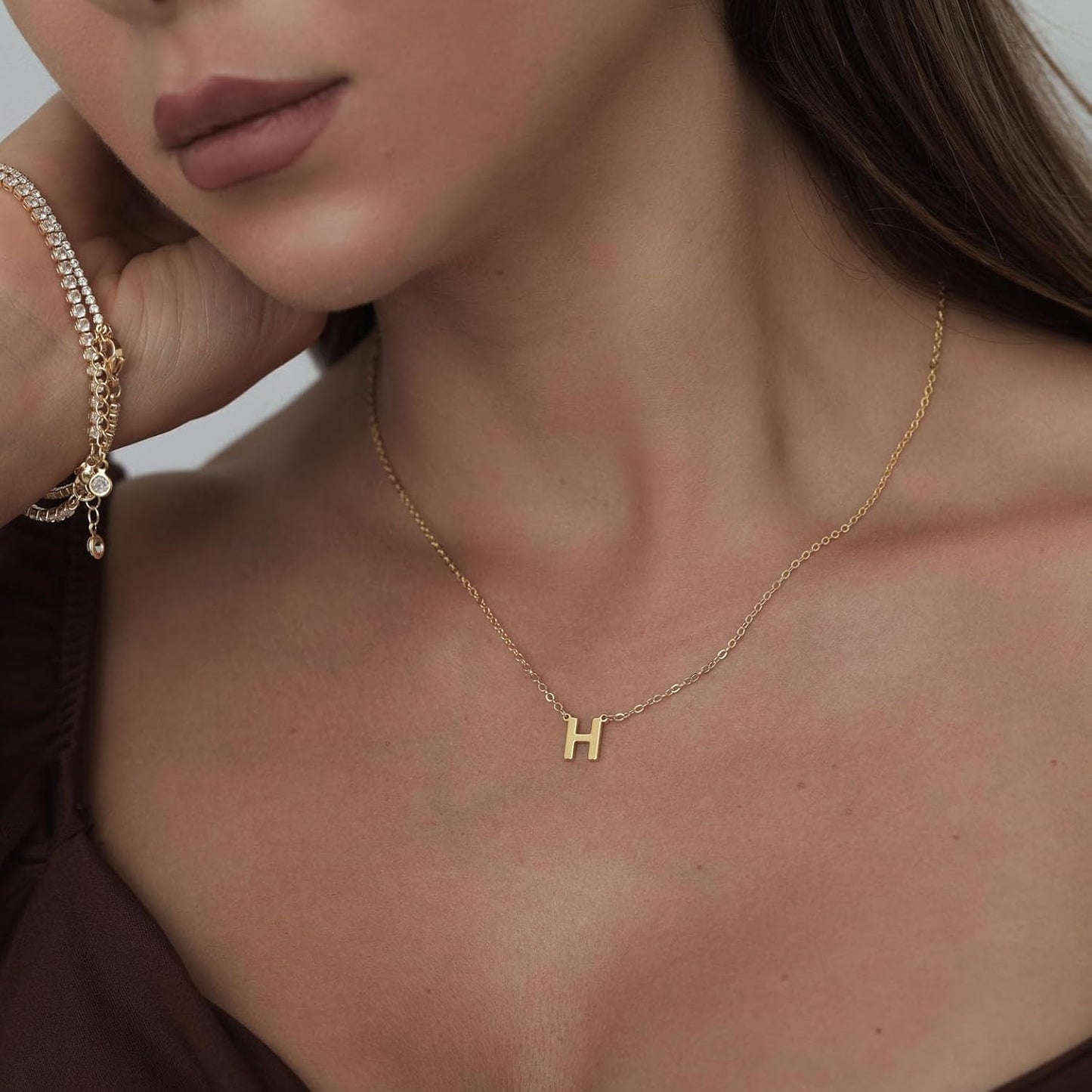 Delicate Heart Pendant Necklace, 14K Gold Plated Dainty Chain, Gift for Women