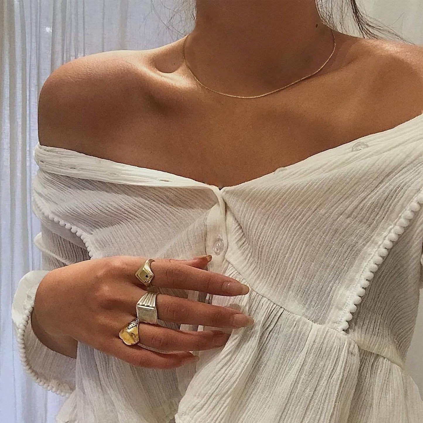 Gold Snake Chain Choker Necklace,18K Gold Plated Dainty Herringbone Necklace Delicate Fashion Choker Necklace Jewelry for Women