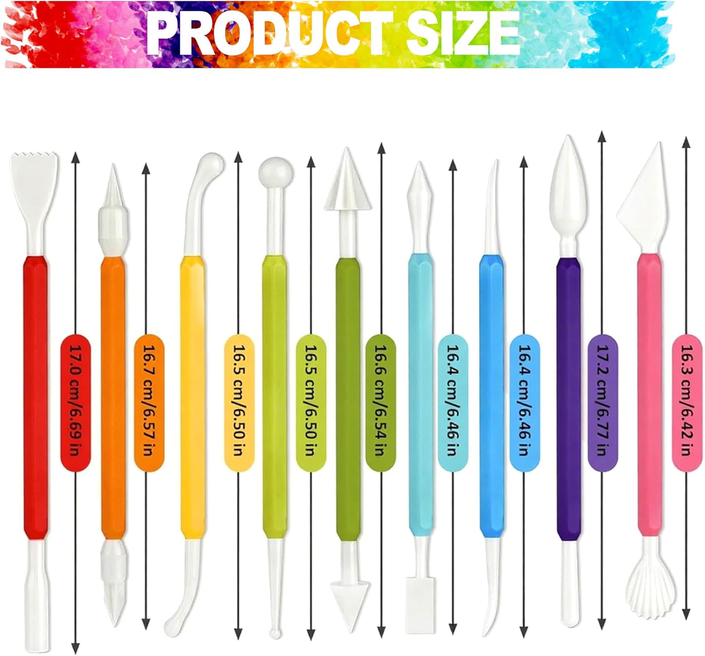 OMOMMD Air Dry Clay Tools for Kids Ages 8+ Pottery Clay Tool Kit Plastic Clay Sculpting Tools Set for DIY Project, Modeling Polymer Clay Toys – Safe & Easy Grip for Beginners & Craft Lovers
