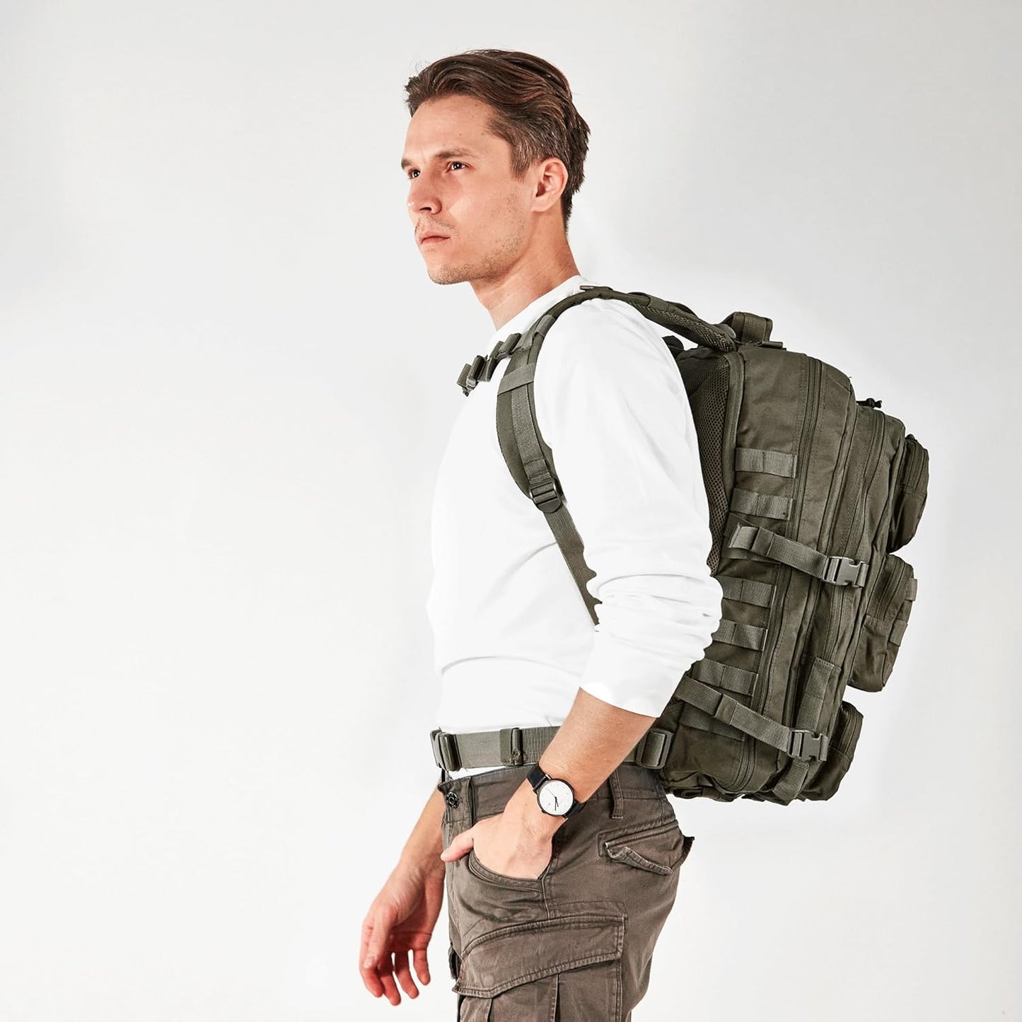 50L Backpack 2.4x Stronger Large Military Molle Rucksack, Bugout Backpack Outdoors