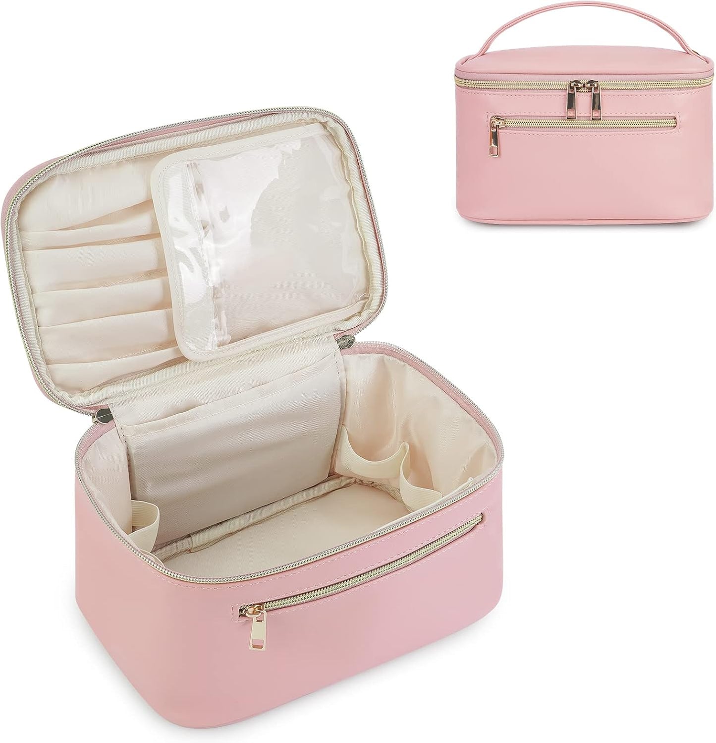 Makeup Bag, Travel Make Up Organizer Cosmetic Brush Bags Case for Women