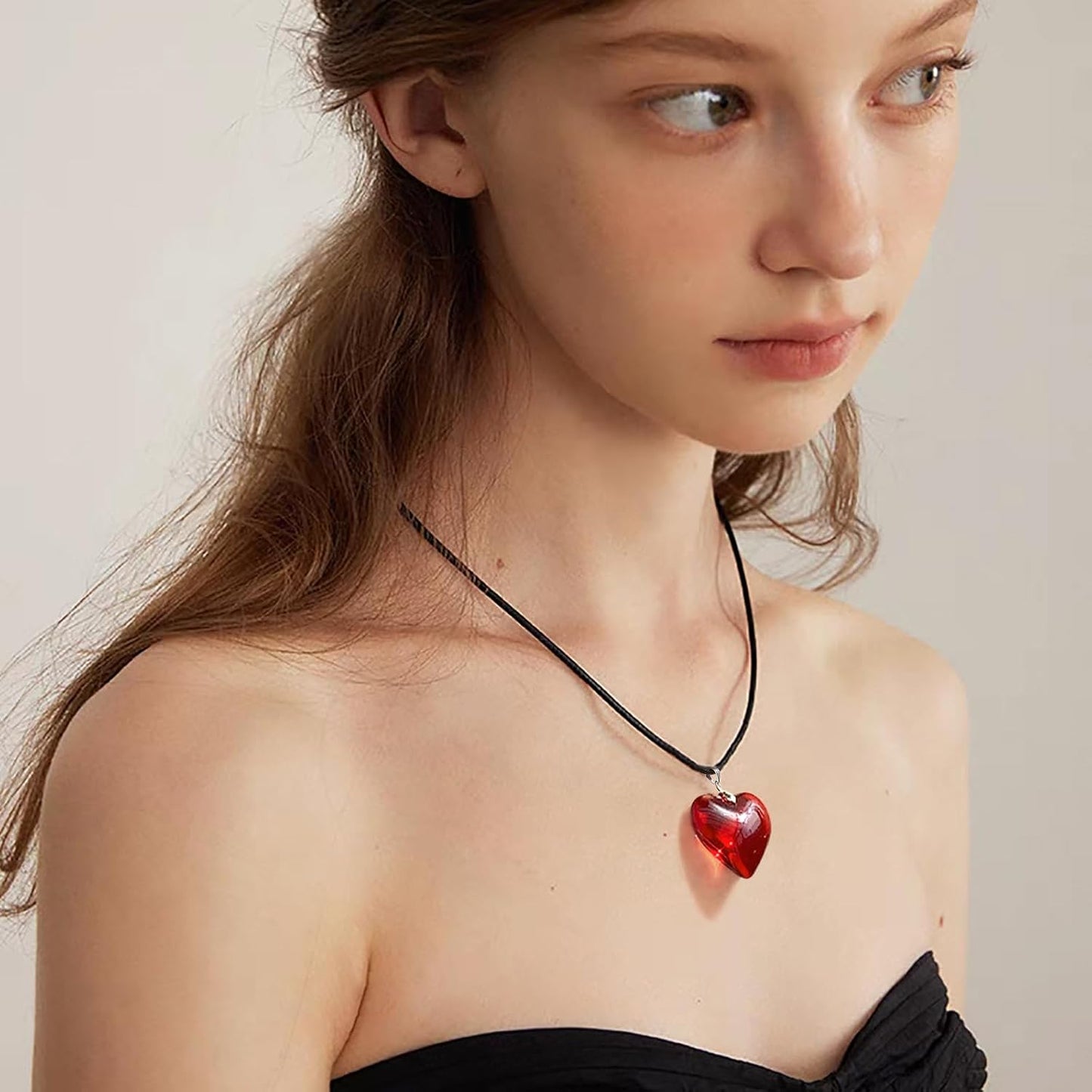 Heart Necklace: 18K Gold/Silver Plated Tiny Pendant Choker, Dainty Love Chain For Women/Teens, Valentine's Day Gift