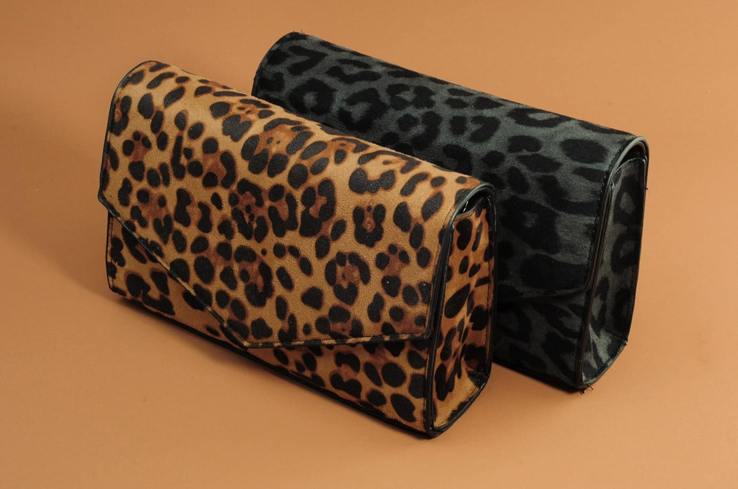 Leopard Print Envelope Evening Clutch Women Chain Shoulder Bag