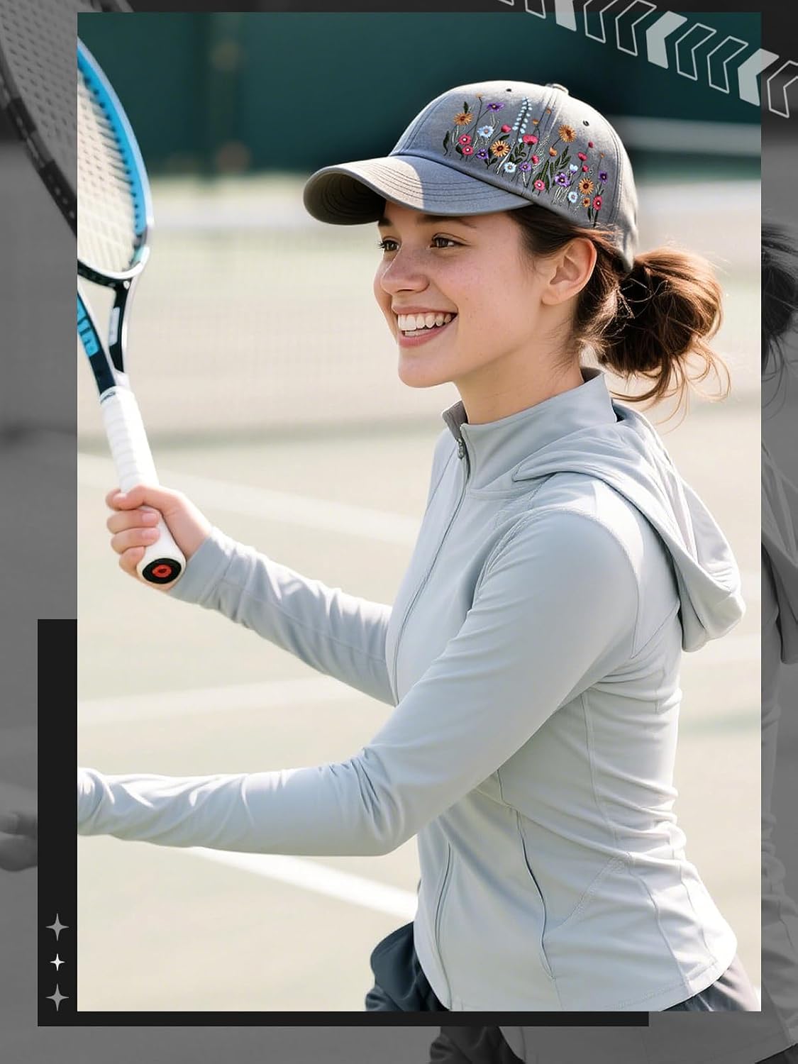 Embroidered Baseball Cap for Girls Women Men - Adjustable Soft Breathable Hats