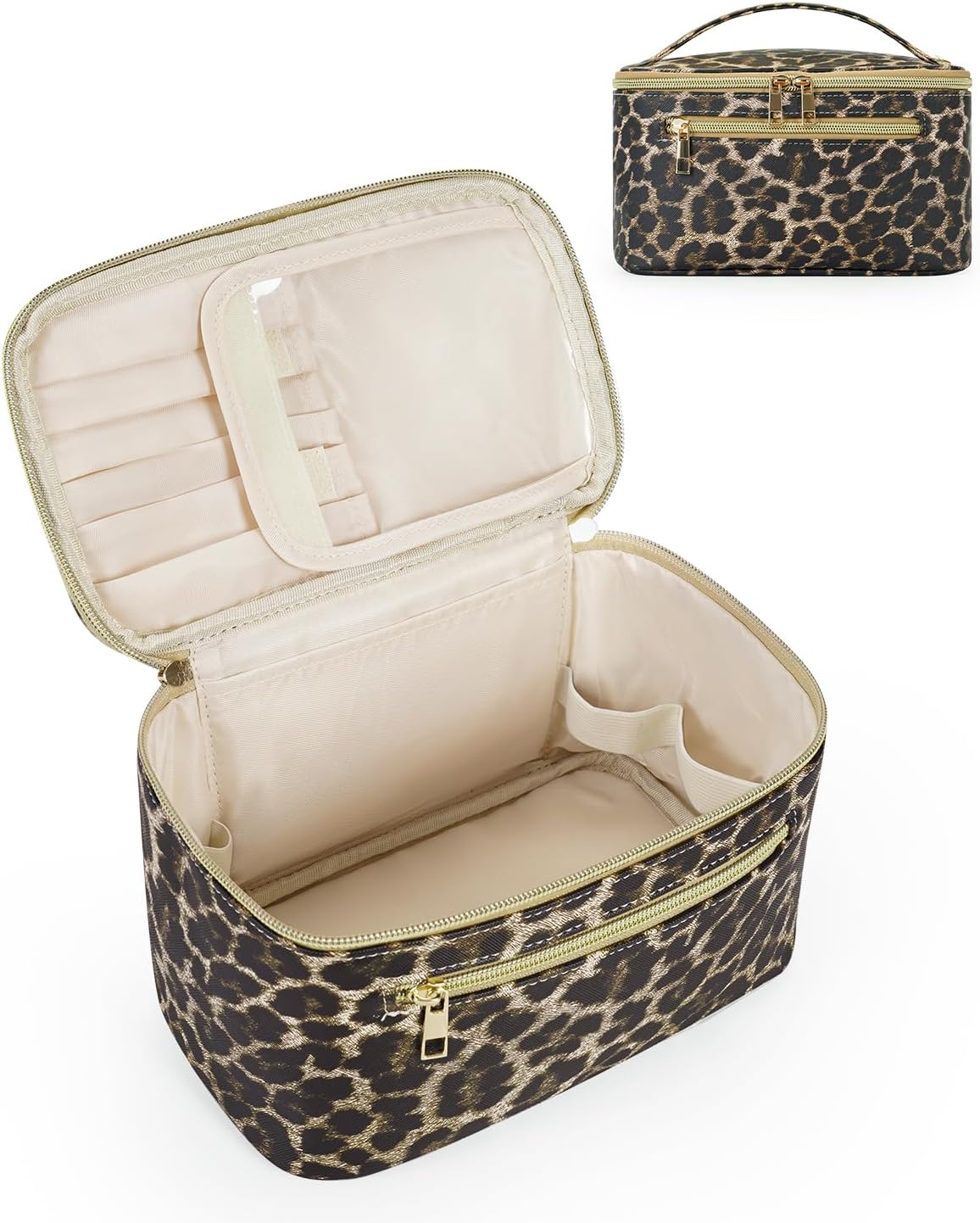 Makeup Bag, Travel Make Up Organizer Cosmetic Brush Bags Case for Women