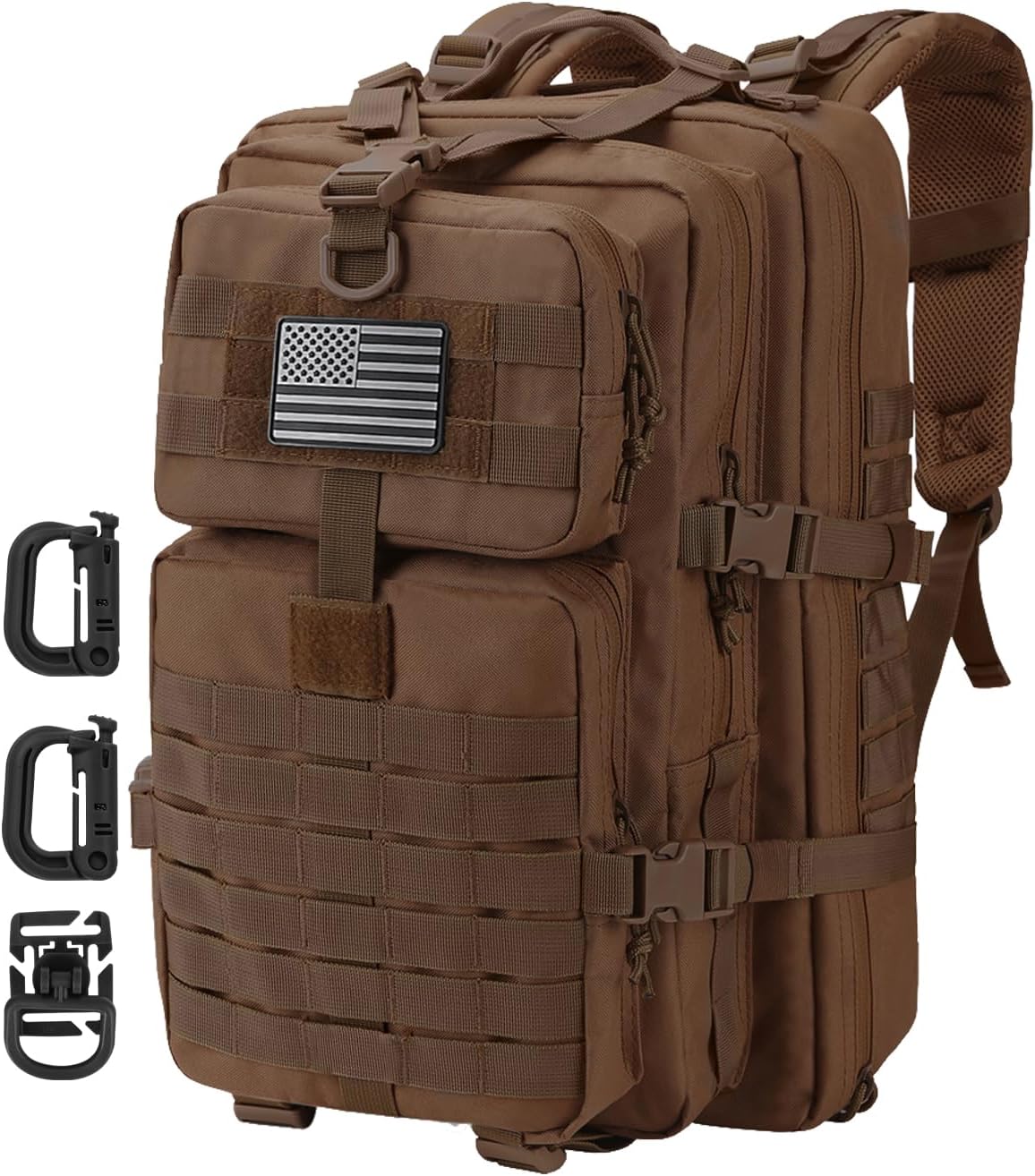 MOLLE Assault Pack, Tactical Backpack Military Army Camping Rucksack, 3-Day Pack Trip, D-Rings