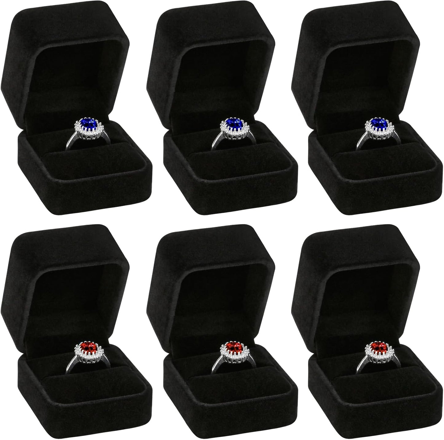 6 Pieces Jewelry Gift Boxes for Christmas Wedding Engagement Birthday Anniversary