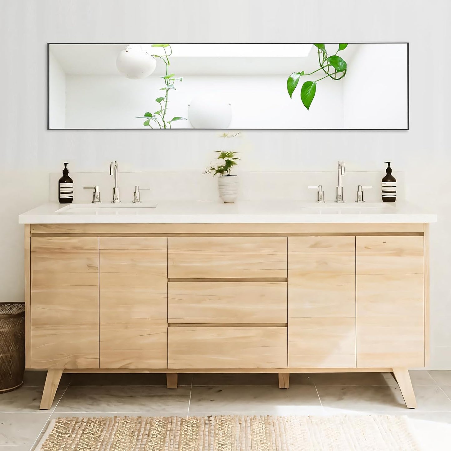 Full Length Mirror 59"x17" Full Body Floor Mirror for Bedroom or Cloakroom, Can Stand Alone
