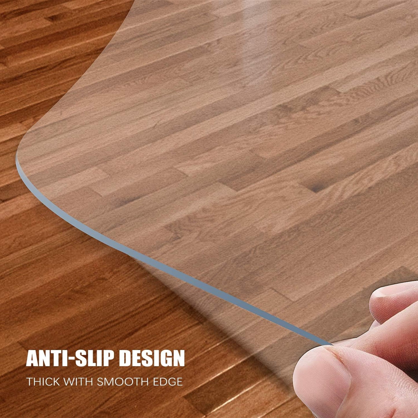 OMOMMD Clear Chair Mat, Hard Floor Use, 48" x 30" Transparent Office Home Floor Protector mat Chairmats (30" X 48" Rectangle)